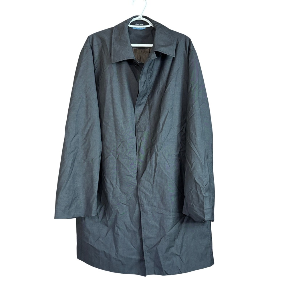 Nordstrom Loro Piana Storm System Men's 52R 100% Wool Long Over Coat *flaws